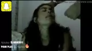 وقحة عربية تستقبل الحيوانات المنوية من زوجها السابق في فمها